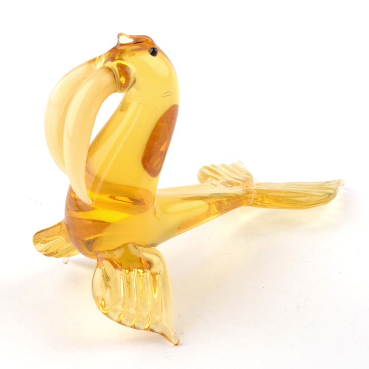 Long-tusked Walrus Glass Figurine