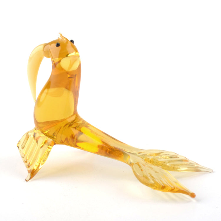 Long-tusked Walrus Glass Figurine