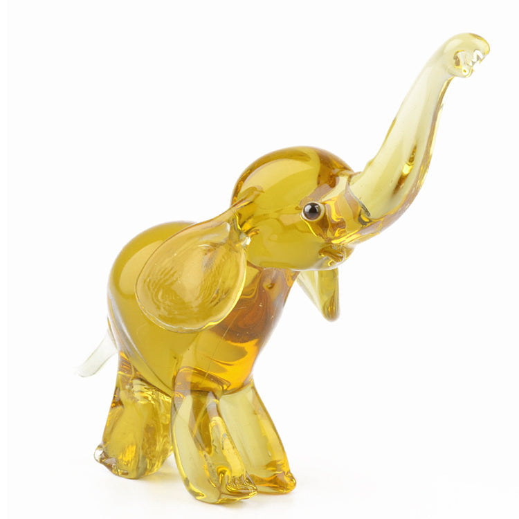 Good Luck Glass Elephant Figurine