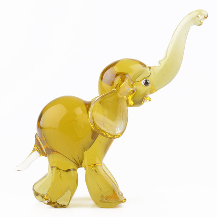 Good Luck Glass Elephant Figurine