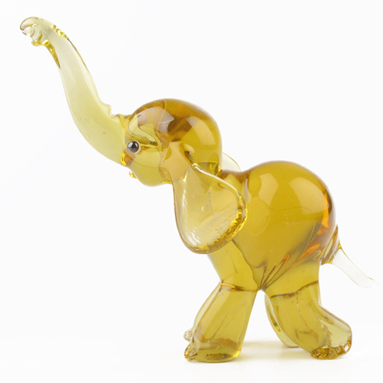 Good Luck Glass Elephant Figurine