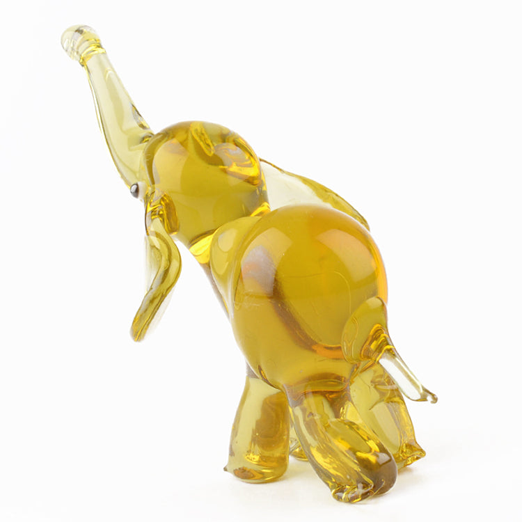 Good Luck Glass Elephant Figurine
