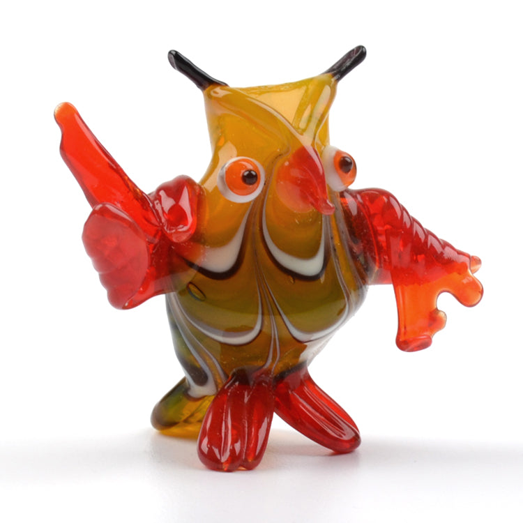 Teaching Owl Glass Figurine