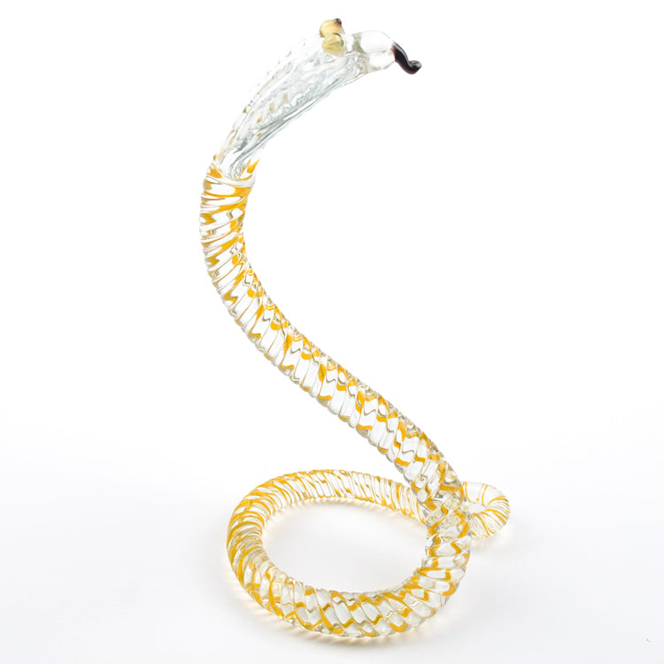 Spiral Cobra Glass Figurine