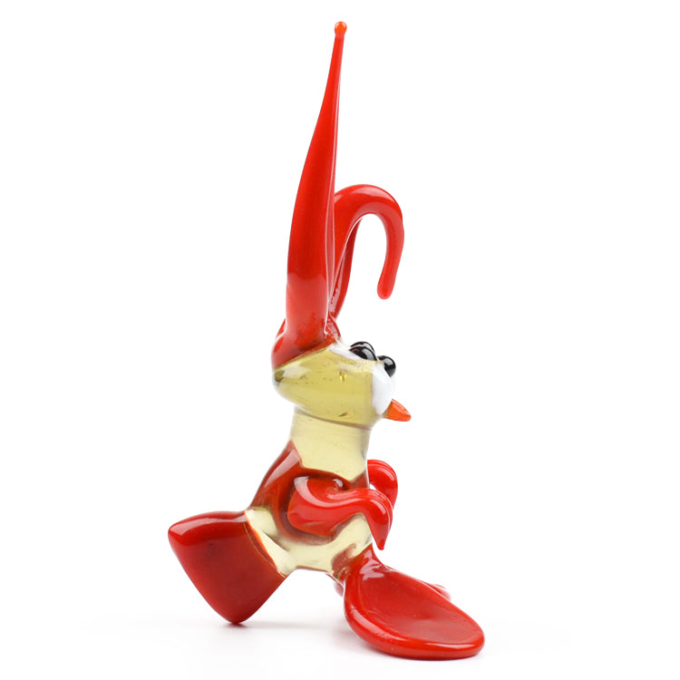 Red Easter Bunny Glass Figurine