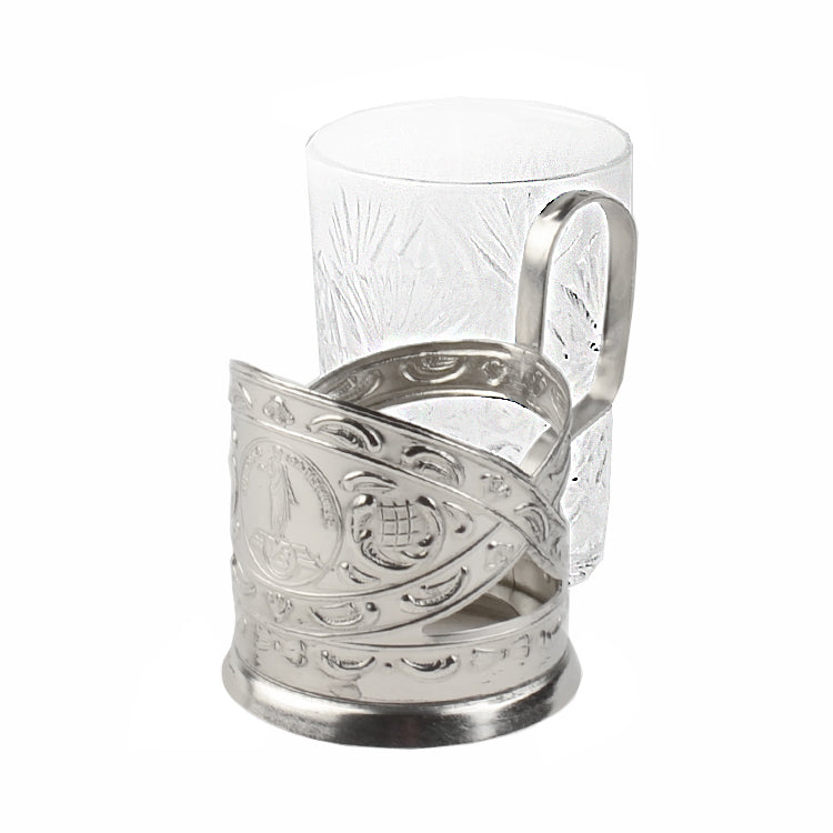 Ukrainian Railroad Tea Glass Holder Set