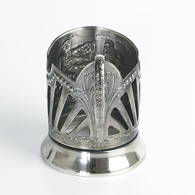 Hunters at Rest Nickel Plated Tea Glass Holder