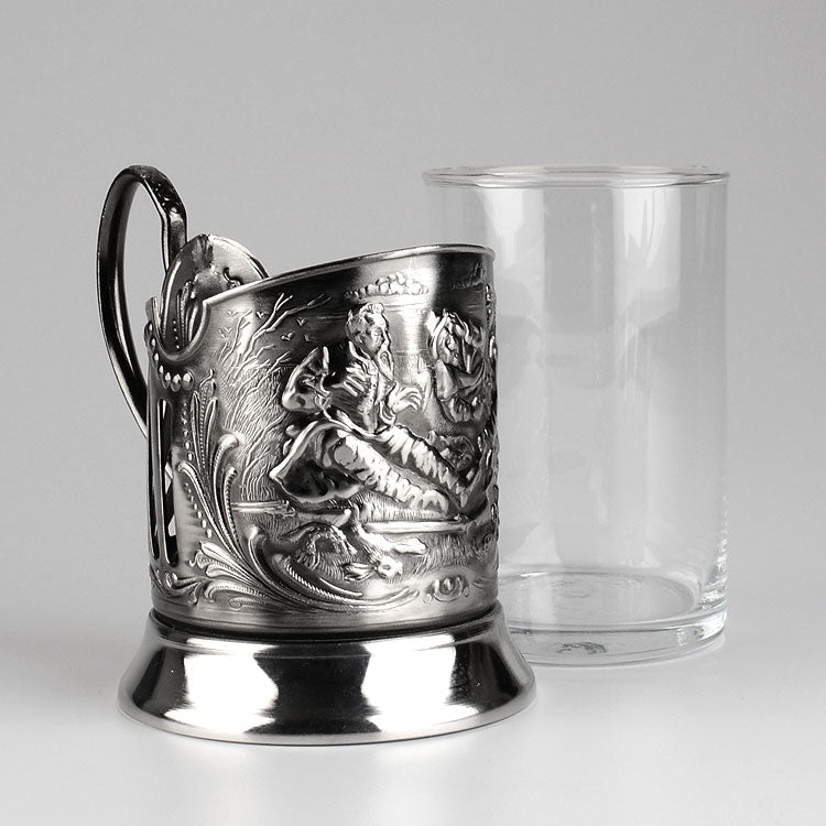 Hunters at Rest Tea Glass Holder Set