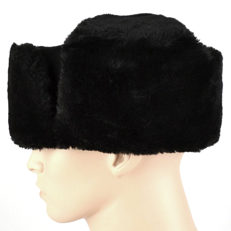 Black Soviet Shapka Ushanka Hat