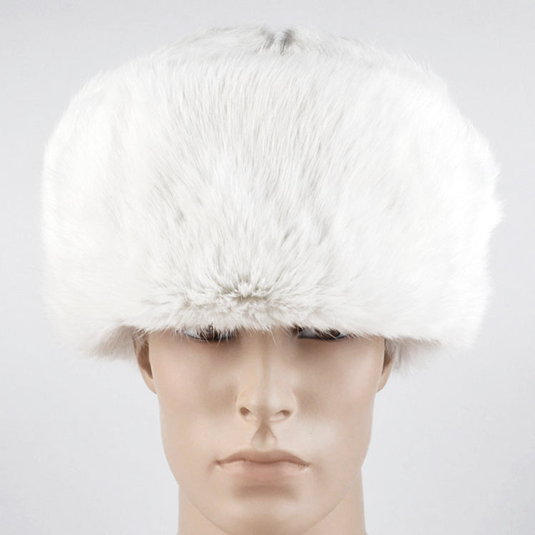 Real Russian White Rabbit Ushanka Hat