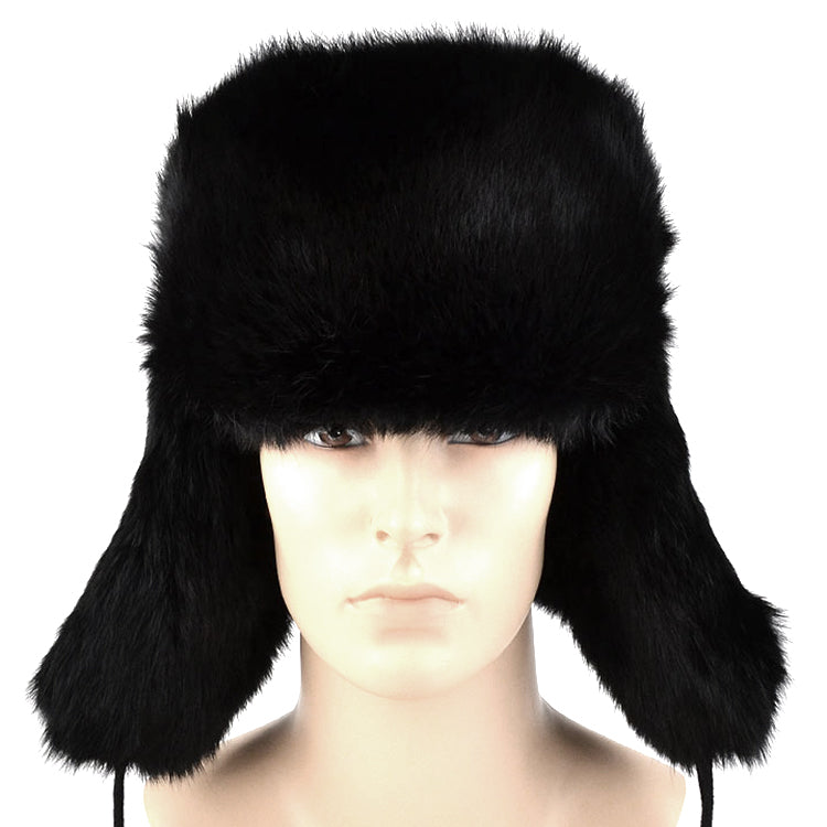 Real Hare-Rabbit Fur Russian Hat Shapka