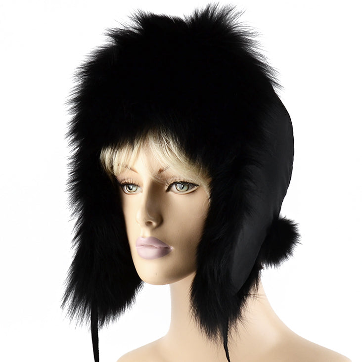 Women's Genuine Fox Fur Aviator Hat