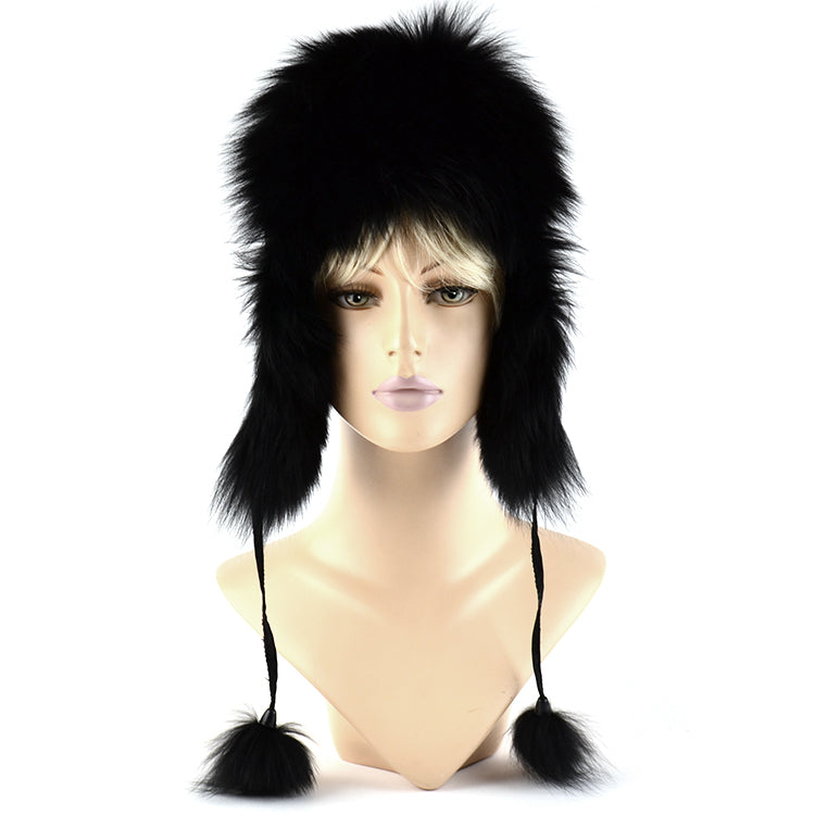 Women's Genuine Fox Fur Aviator Hat