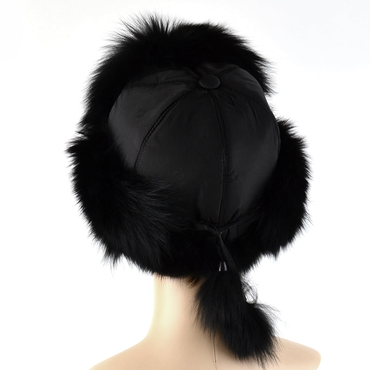 Women's Genuine Fox Fur Aviator Hat