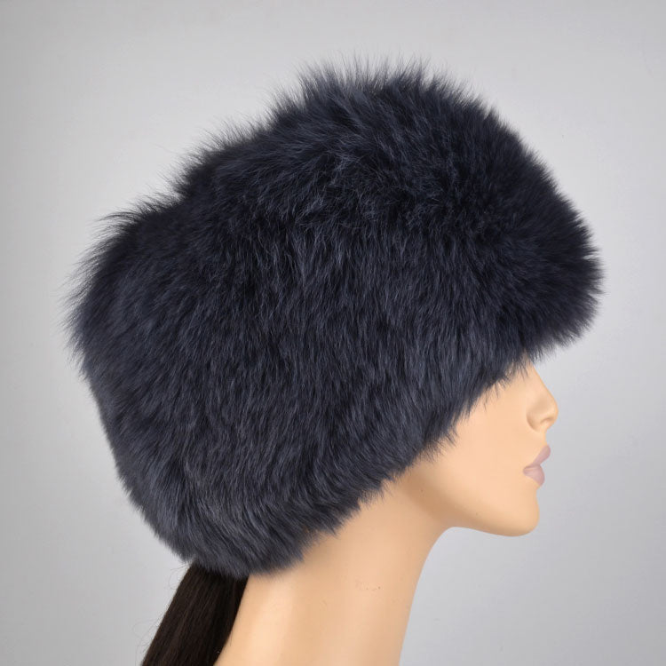 Blue Grey Fox Fur Hat