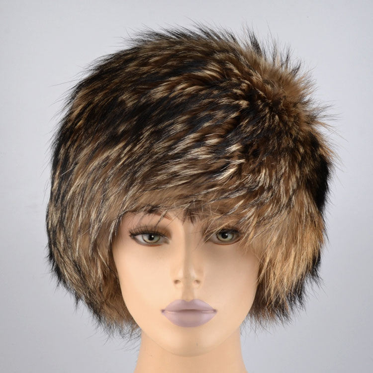 Exquisite Raccoon Woman's Fur Hat