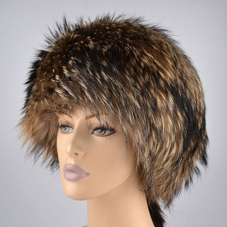 Exquisite Raccoon Woman's Fur Hat