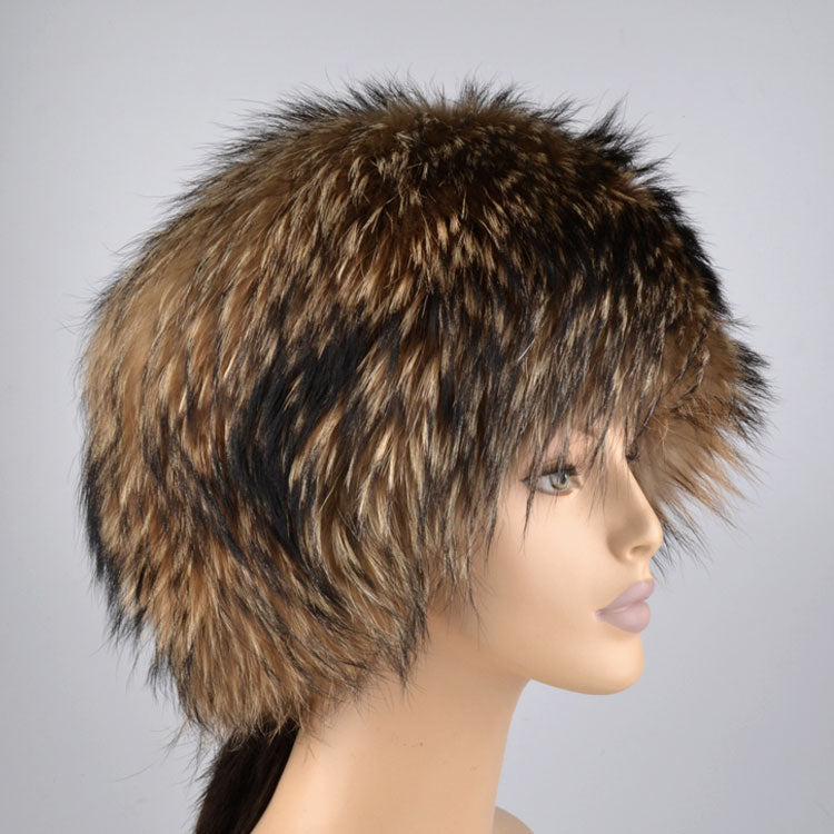 Exquisite Raccoon Woman's Fur Hat