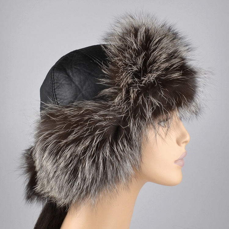 Women's Silver Fox Fur Hat