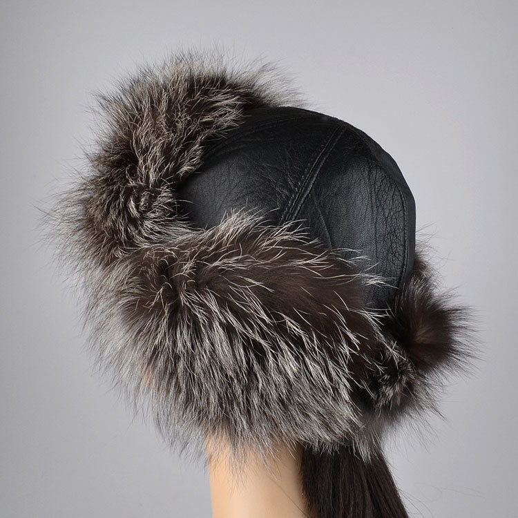 Women's Silver Fox Fur Hat