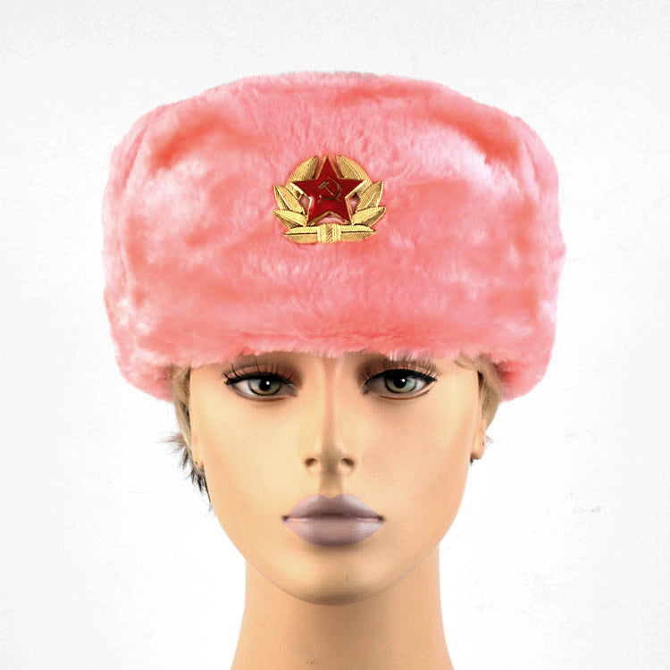 Funky Pink Russian Ushanka Hat