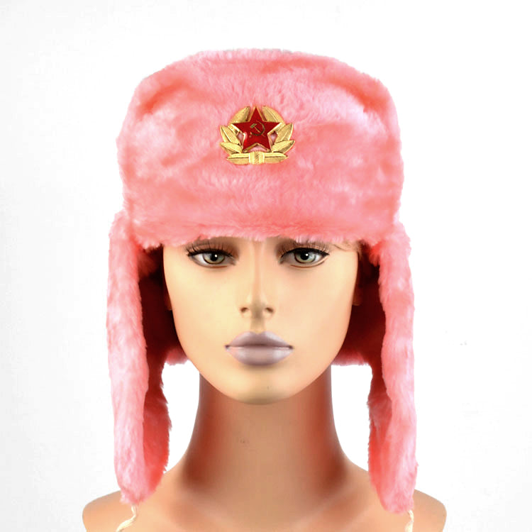 Funky Pink Russian Ushanka Hat