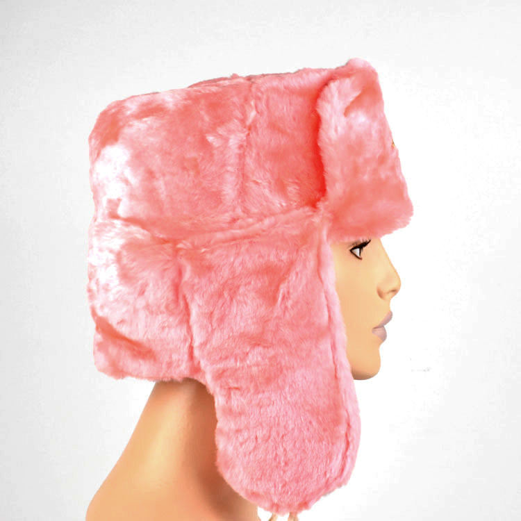 Funky Pink Russian Ushanka Hat
