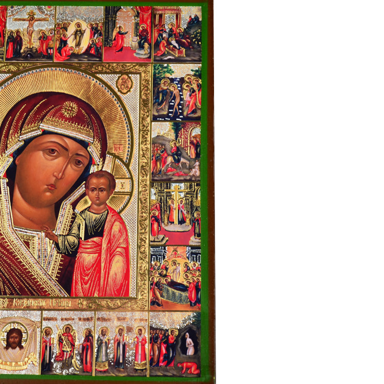 Life of Kazan Virgin Mary and Jesus Icon