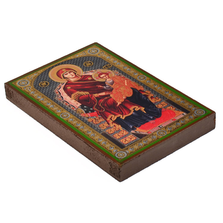 Enthroned Madonna and Child Orthodox Icon