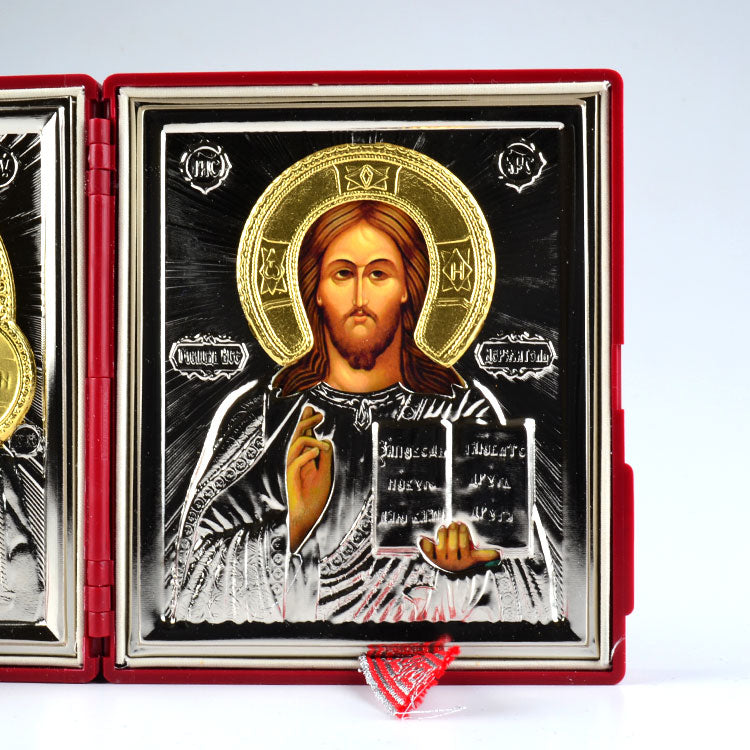 Christ & Virgin Of Kazan Diptych Wedding Icon Set