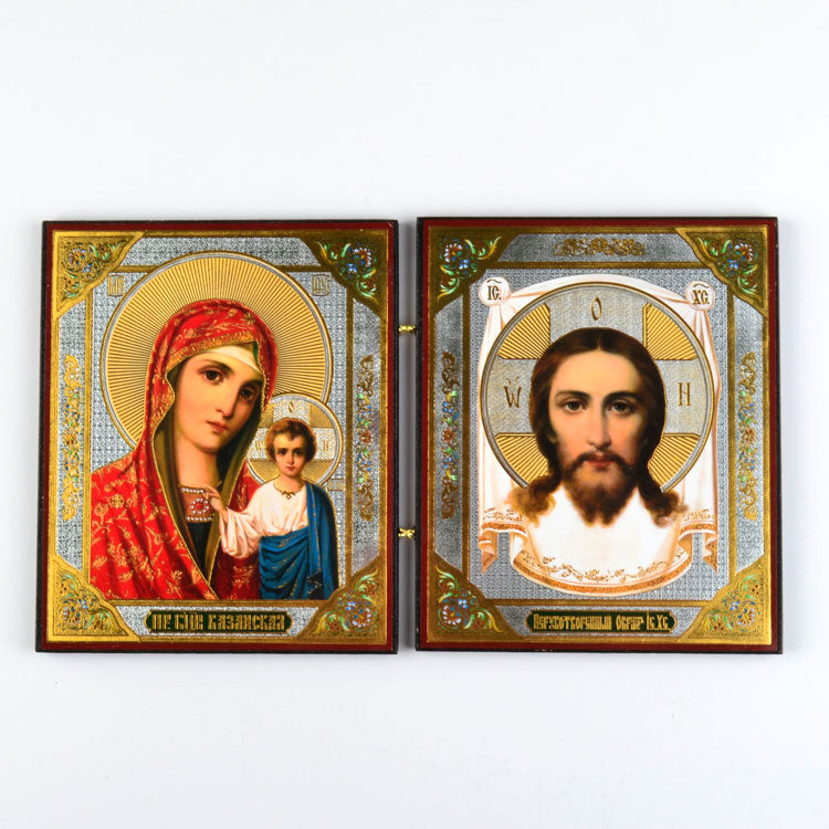 Our Savior & Kazan Mother Of God Diptych