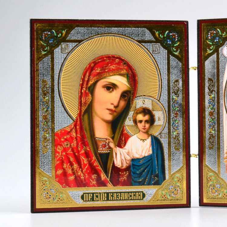 Our Savior & Kazan Mother Of God Diptych