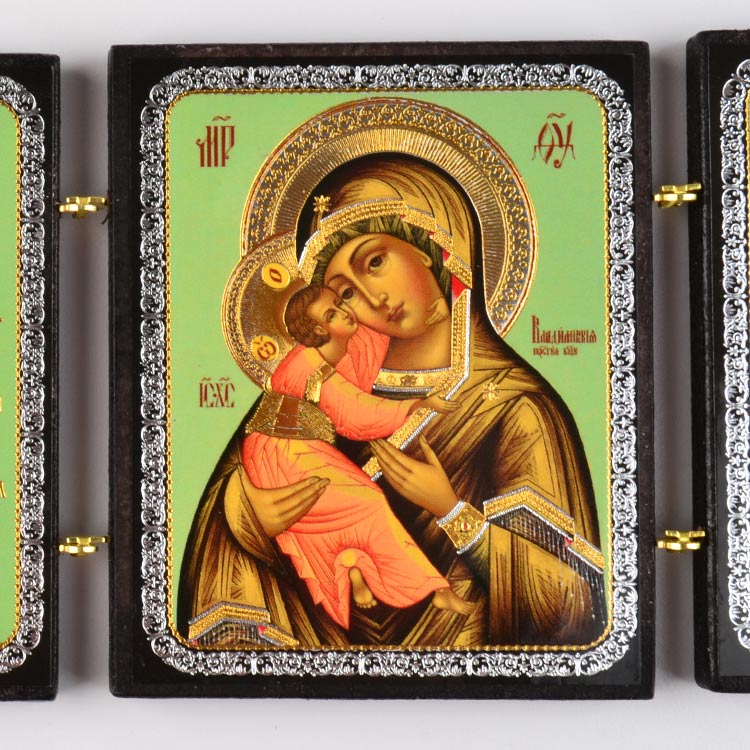 Vladimir Mother of God Triptych Icon