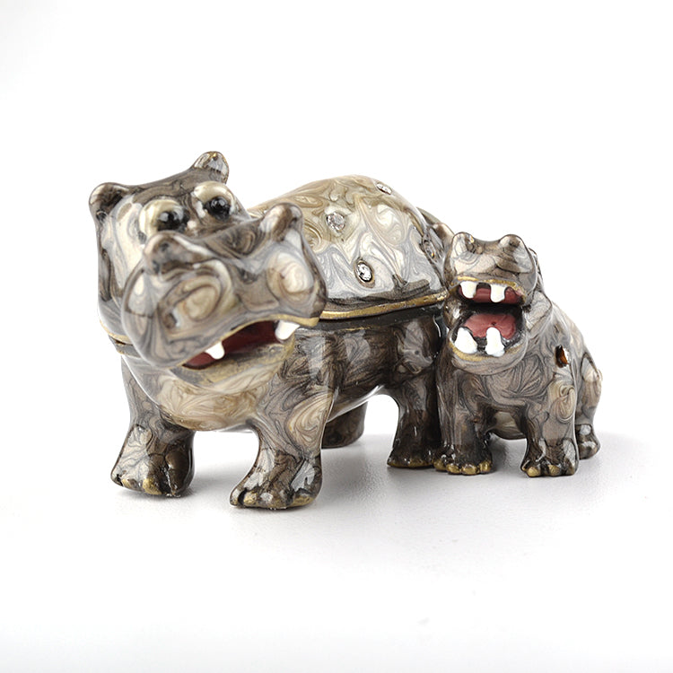 Hippo Family Trinket Box