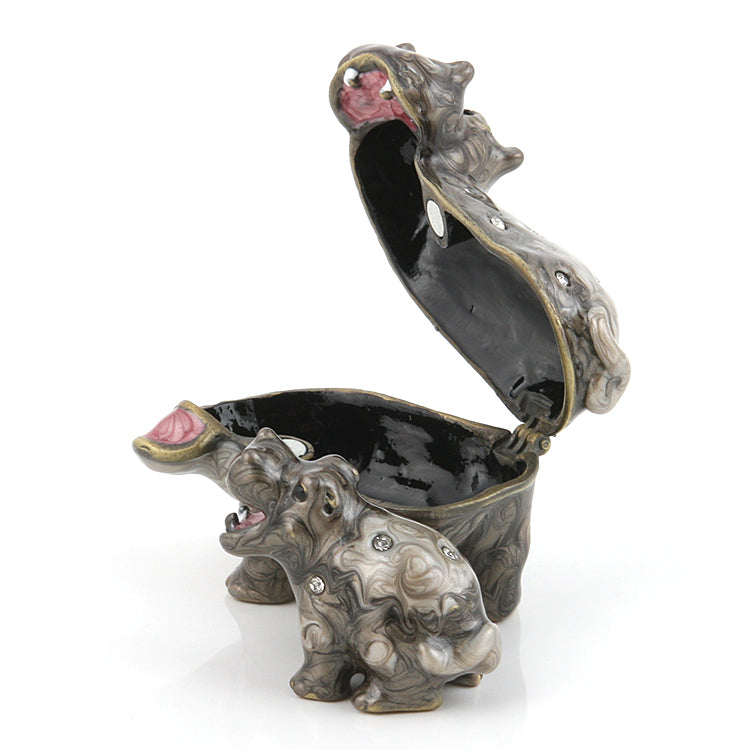 Hippo Family Trinket Box