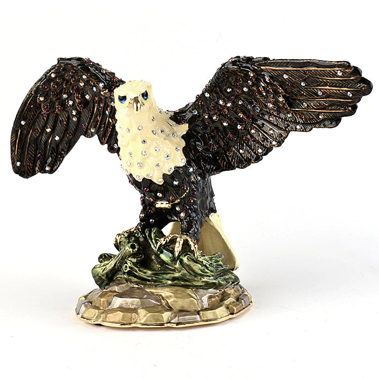 Large American Bald Eagle Trinket Box