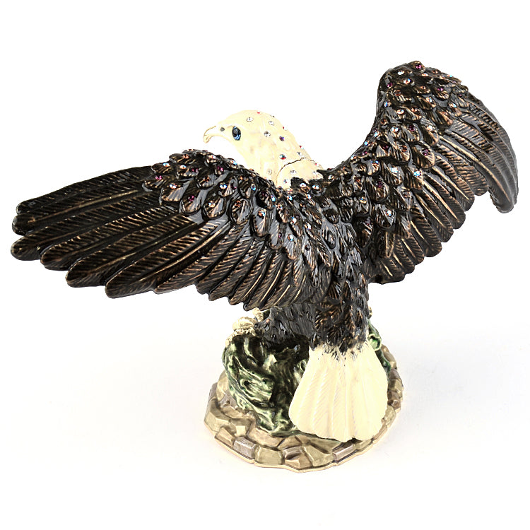Large American Bald Eagle Trinket Box