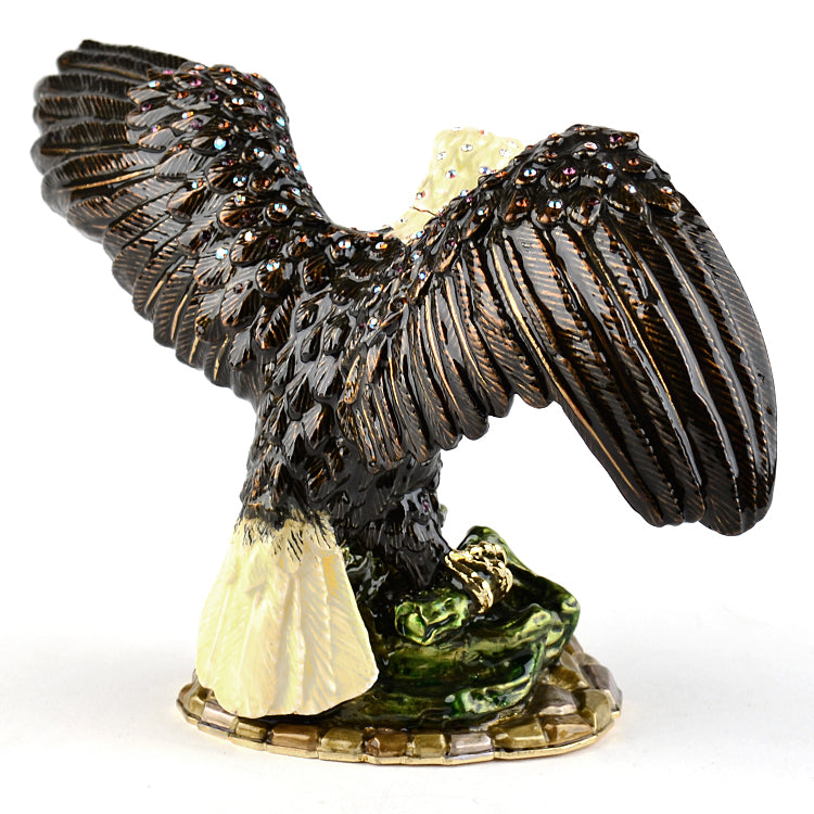 Large American Bald Eagle Trinket Box