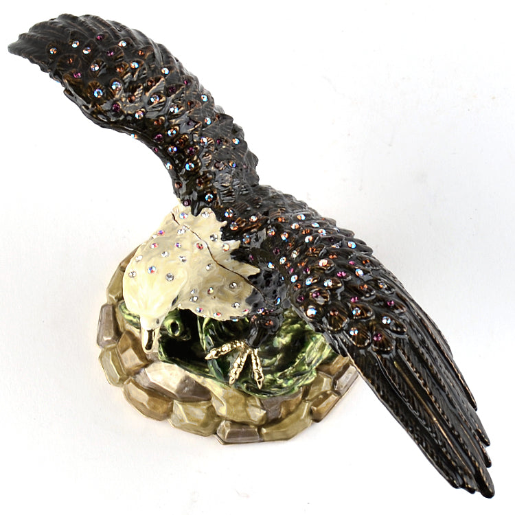 Large American Bald Eagle Trinket Box