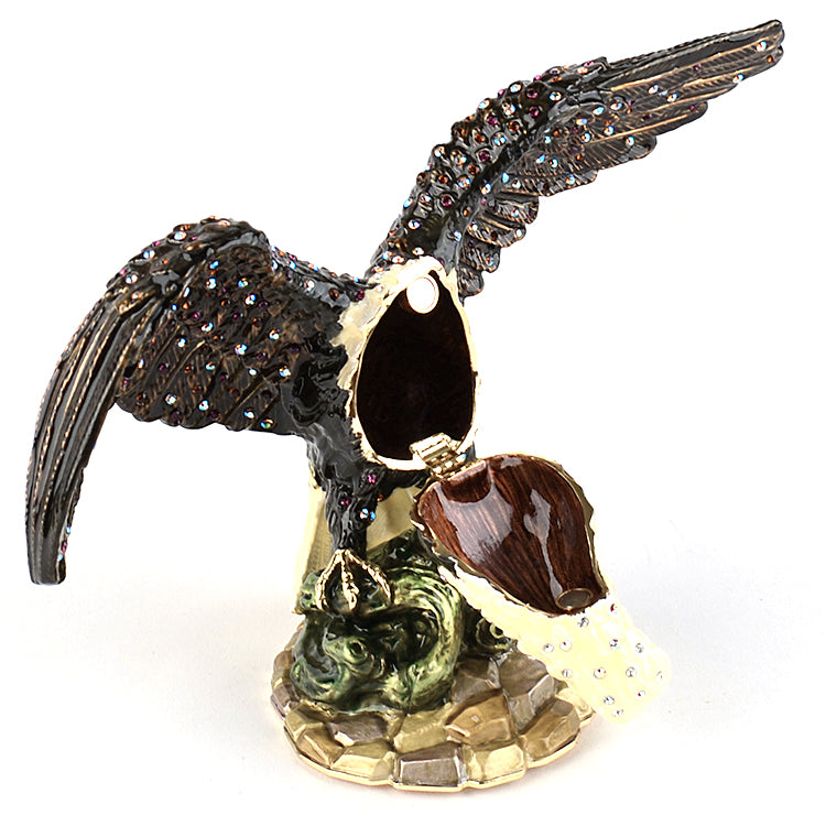 Large American Bald Eagle Trinket Box