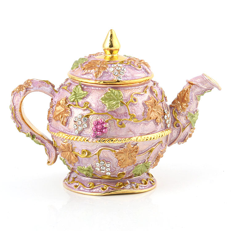 Pink large Teapot Trinket Box