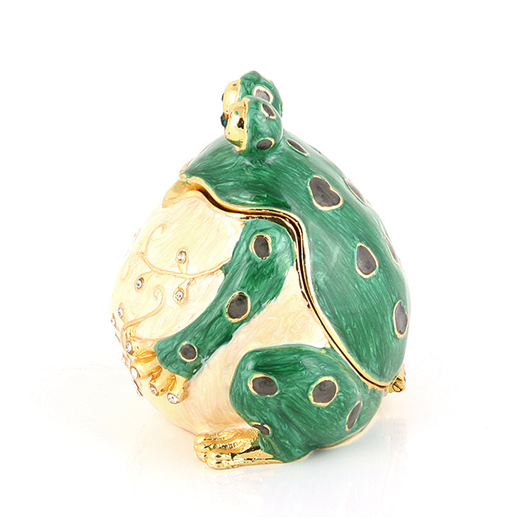 Charming Green Frog Trinket Box