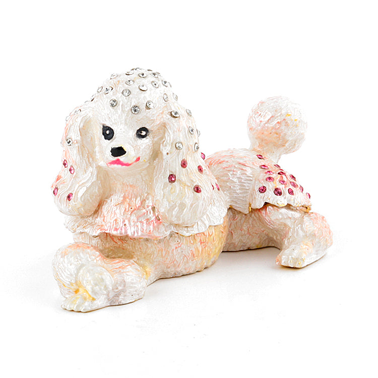 Pink Poodle Trinket Box