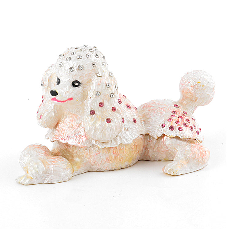 Pink Poodle Trinket Box