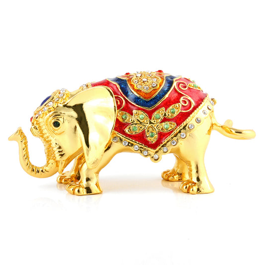 Golden Indian Elephant Trinket Box