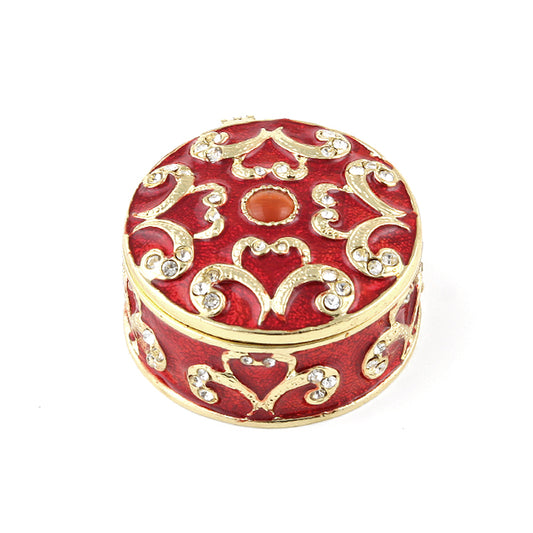 Red Keepsake Box With Hearts