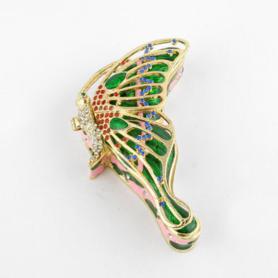 Green Butterfly Trinket Box