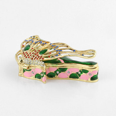 Green Butterfly Trinket Box