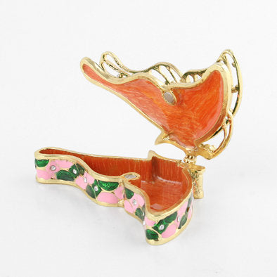 Green Butterfly Trinket Box