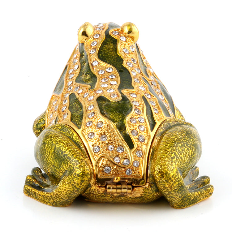 Green and Gold Frog Trinket Box